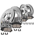 Callahan BRAKE PARTS Front and Rear Kit with Replacement Brake Rotors and Ceramic Brake Pads with Calipers For Cadillac Escalade Chevy Silverado 1500 Suburban 1500 Tahoe Sierra 1500 Yukon XL1500