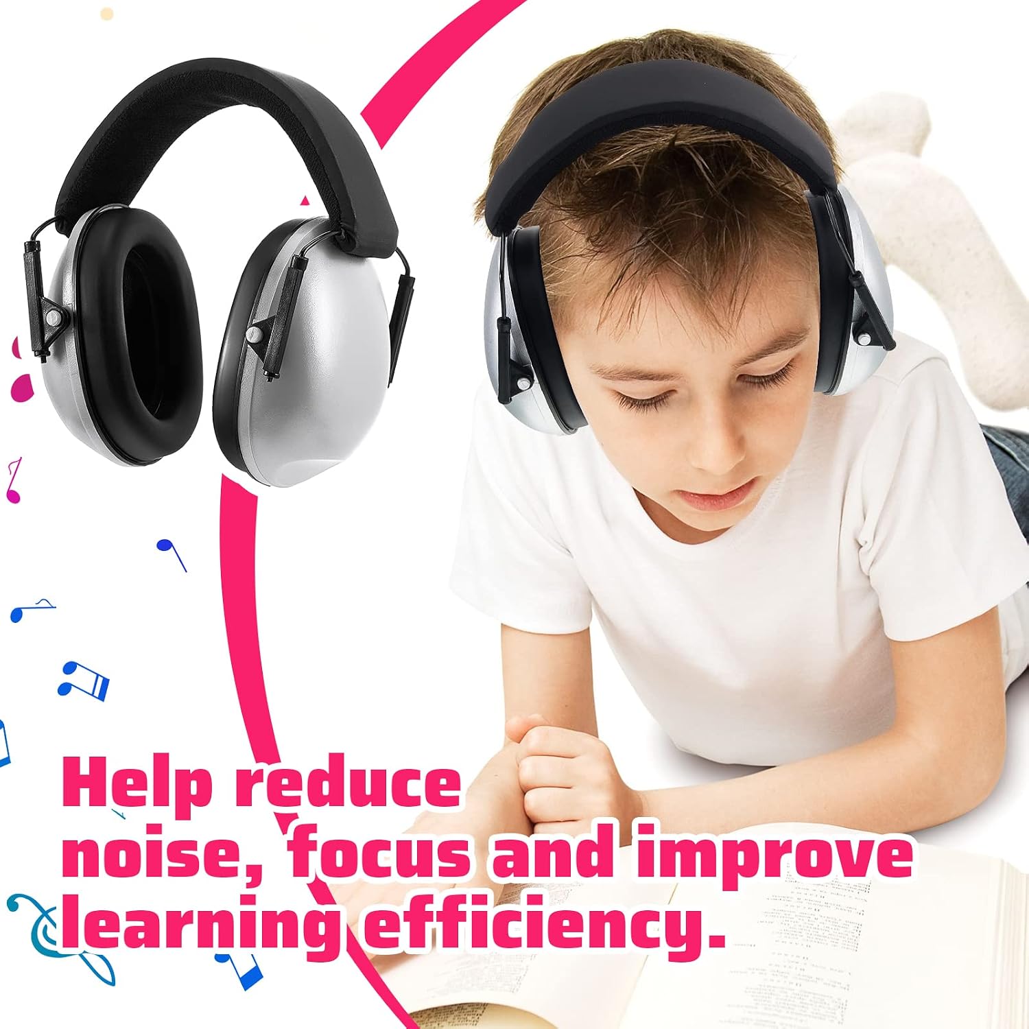 Amylove 24 Pcs Kids Ear Protection Noise Cancelling Headphones Noise Reduction Ear Muffs 27dB Hearing Protection (7 Colors)