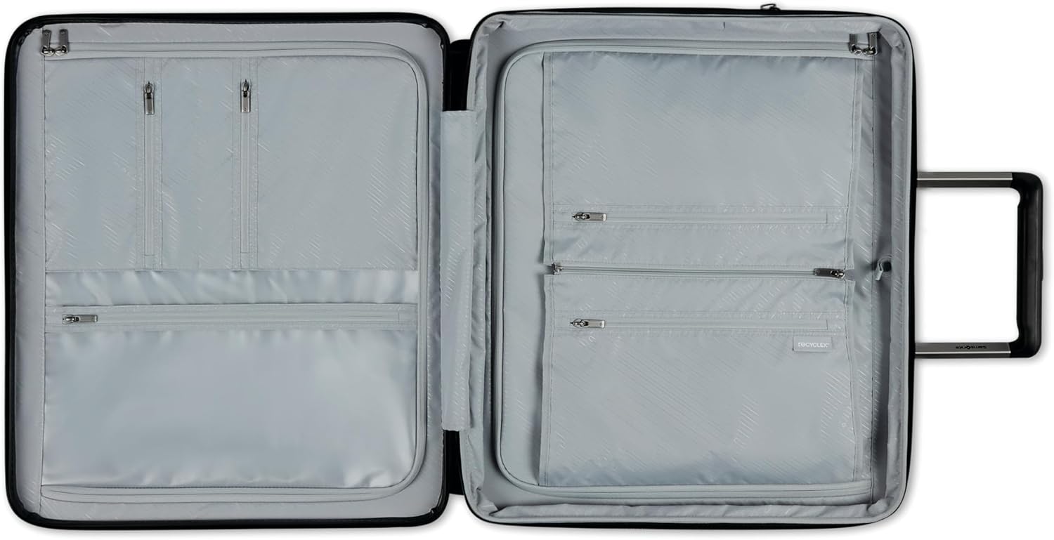 Samsonite Elevation Plus - Medium Hardside Luggage - Scratch Resistant Polypropylene Shell, RightHeight™ Adjustable Handle, Integrated AirTag Holder, TSA Lock, WetPak™ Compartment - Triple Black