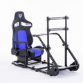 Racing Simulator Cockpit with Monitor Mount and Seat,Sim Racing Cockpit Compatible with Fanatec,PXN,Thrustmaster and Logitech Adjustable Driving Simulators,Excluding Handbrake, Pedals & Monitor (Black+Blue)