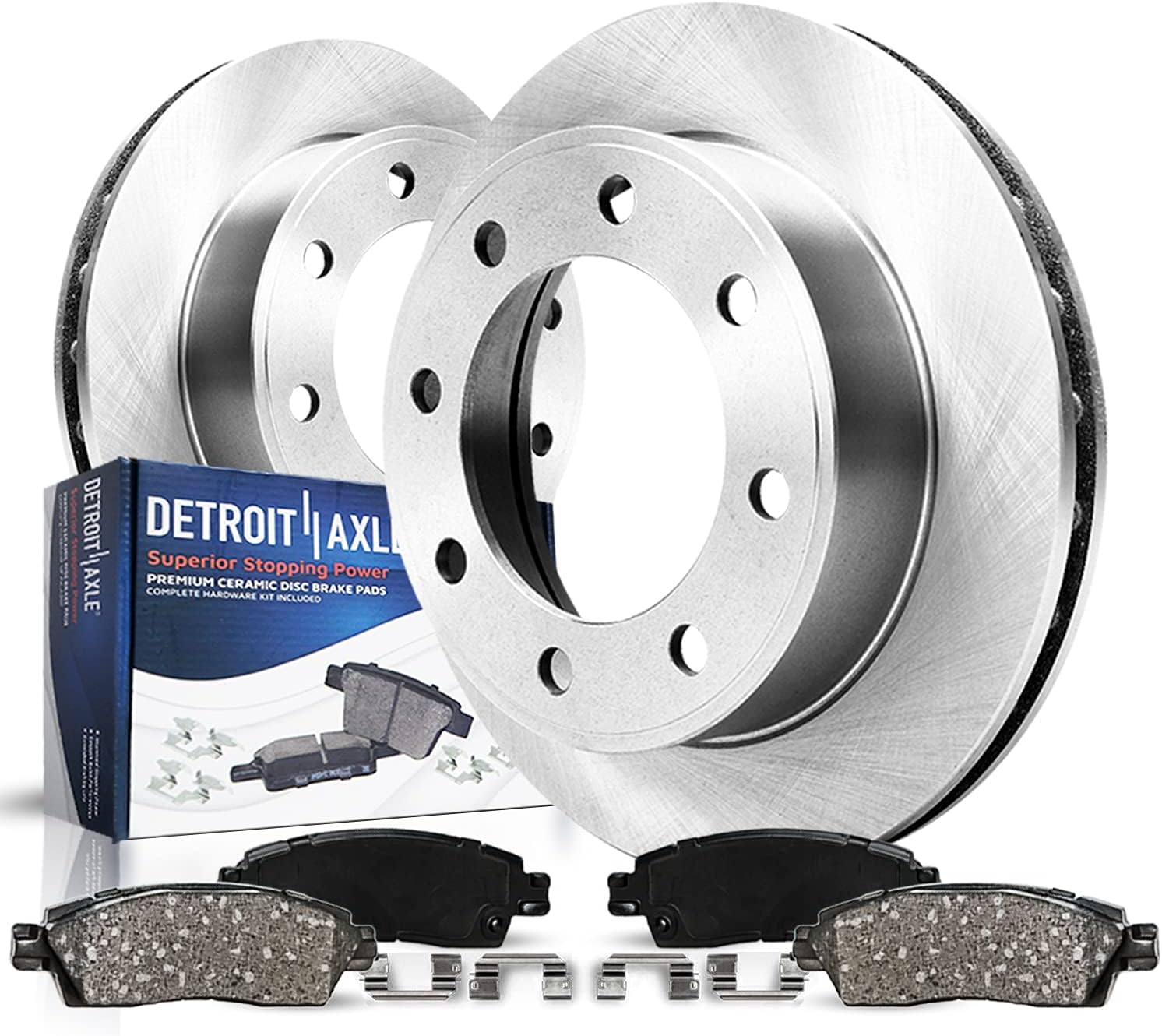 Detroit Axle - Rear Brake Kit for 2020-2024 Chevrolet Silverado 2500 3500HD GMC Sierra 2500 3500 HD Disc Brake Rotors Ceramic Brakes Pads Replacement : 14.17' inch Rotor