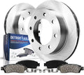 Detroit Axle - Rear Brake Kit for 2012-2021 Nissan NV1500 NV2500 NV3500 Disc Brake Rotors Ceramic Brake Pads 2013 2014 2015 2016 2017 2018 2019 2020 Replacement : 14.36' inch Brake Rotors