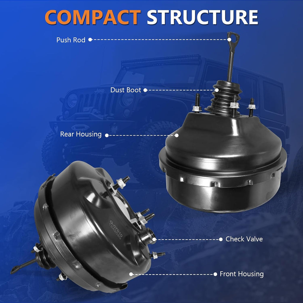 MAXFAVOR Power Brake Booster Hydraulic Replacement for Chevy Express 1500/2500 2004 2005 2006 2007 Booster OE#52-7369
