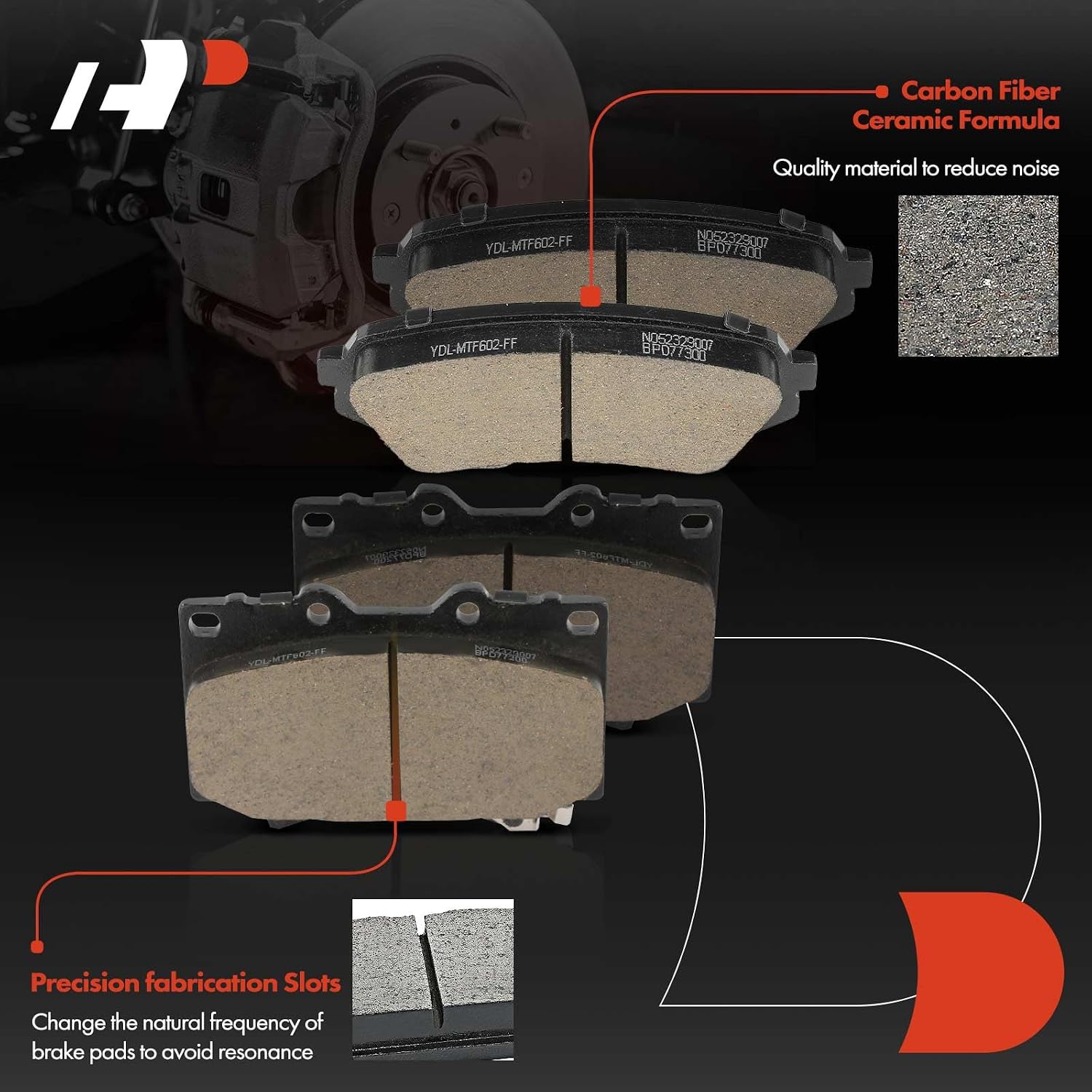 A-Premium Front and Rear Vented Disc Brake Rotors + Ceramic Pads Kit Compatible with Select Toyota & Lexus Models - Land Cruiser 1998-2007, LX470 1998-2007, 12-PC Set