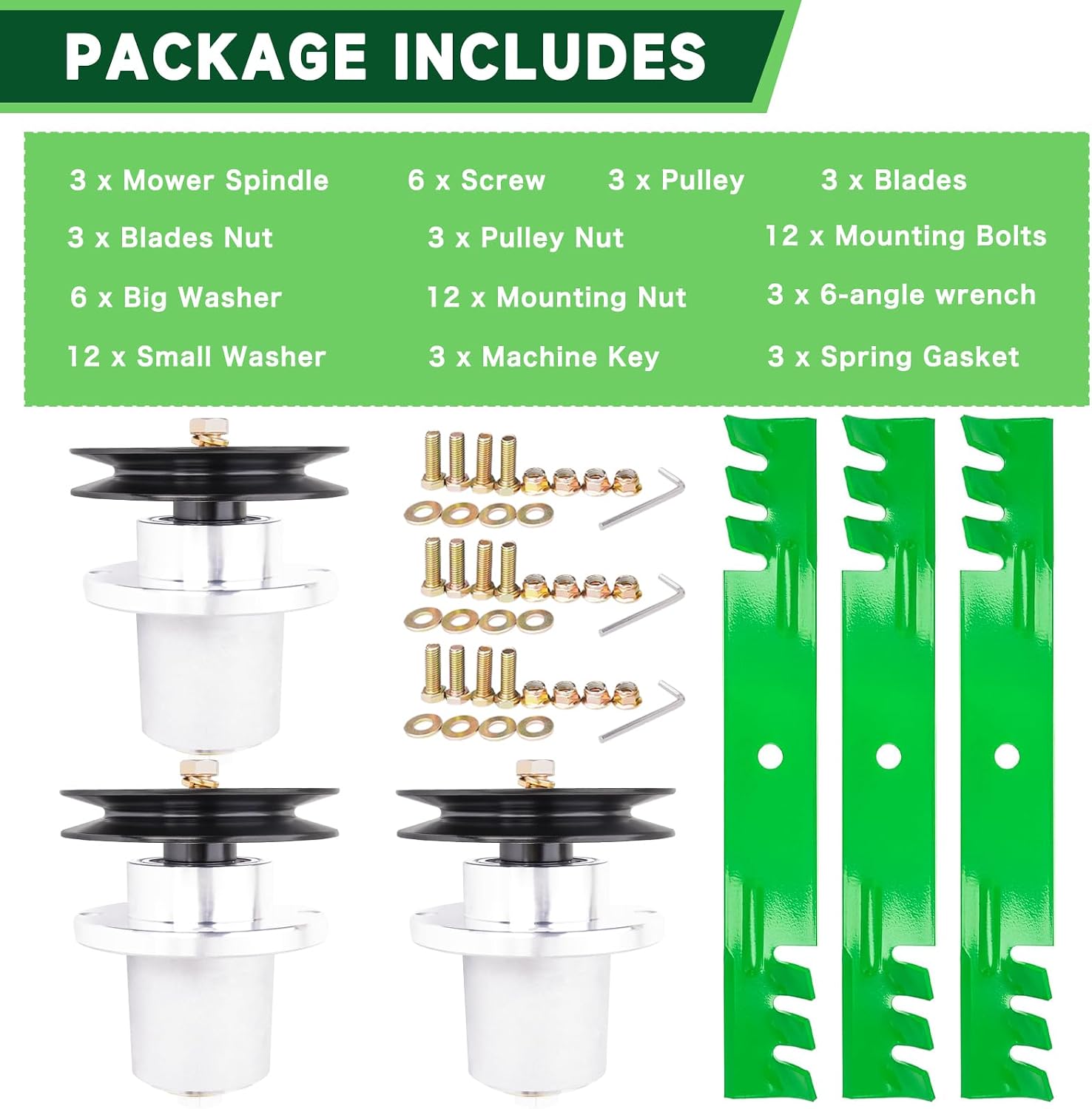 54' Mower Deck Rebuild Kit Fit for Bad Boy MZ Magnum Zero Turn Lawn Mower Replaces OEM 037-2000-00 037-2050-00 038-0003-00 033-4890-00