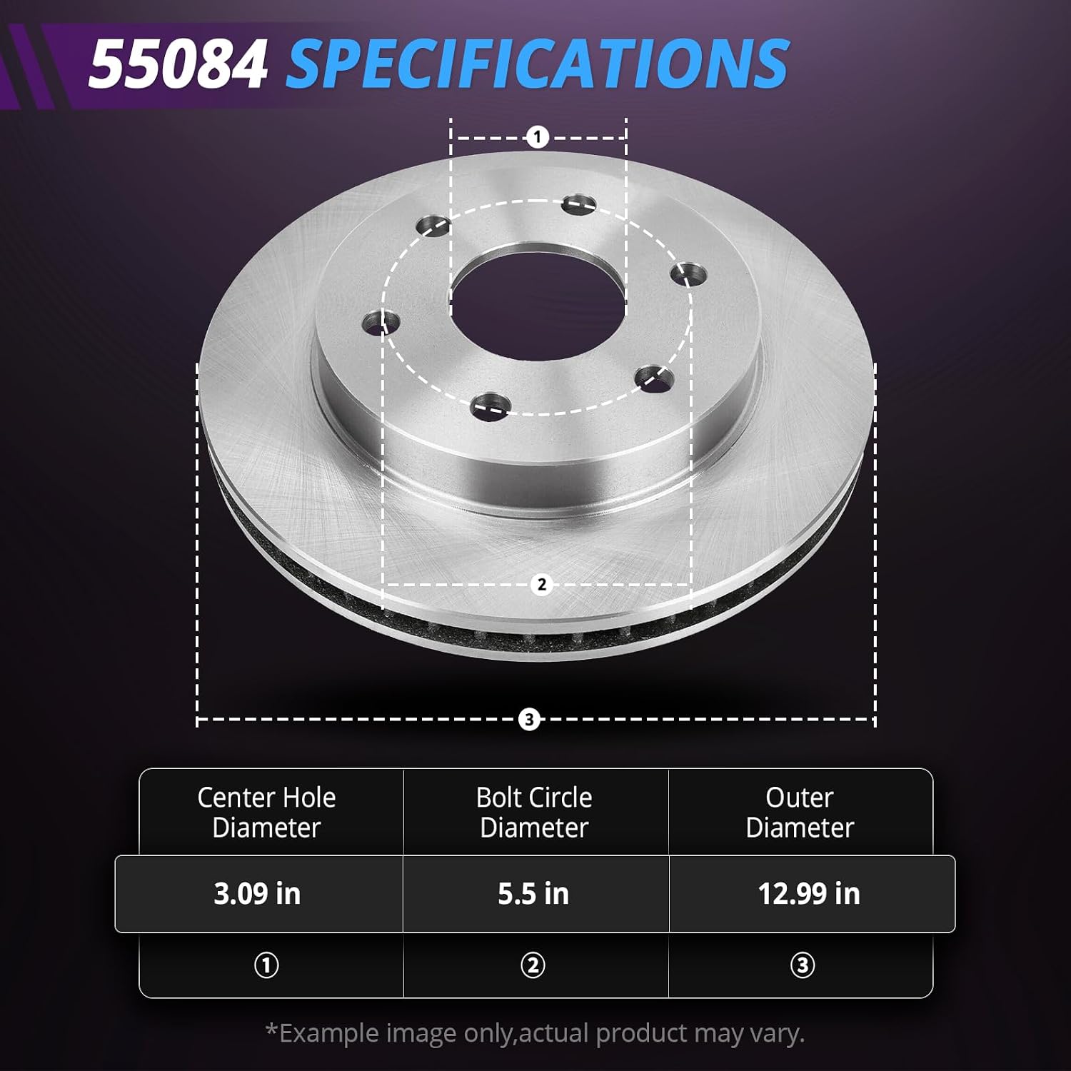 12.01' Front & 12.99' Rear Brake Kit Replacement for 2003 2004 2005 2006 Cadillac Escalade ESV EXT, for GMC Sierra Yukon XL Chevy Avalanche Silverado Suburban Tahoe 1500 Brakes Rotors Pads