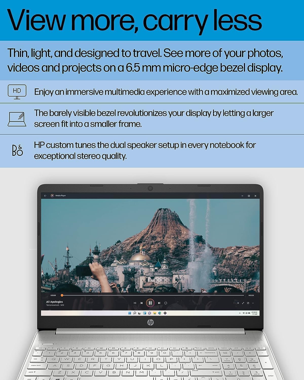 HP 2023 15.6' Laptop, AMD Ryzen 7 5700U (Beats i7-1265U), 32GB RAM, 1TB SSD, HD Micro-Edge Display, AMD Radeon Graphics, Thin & Portable, Wi-Fi 6, Bluetooth, Windows 11 Home, Natural Silver