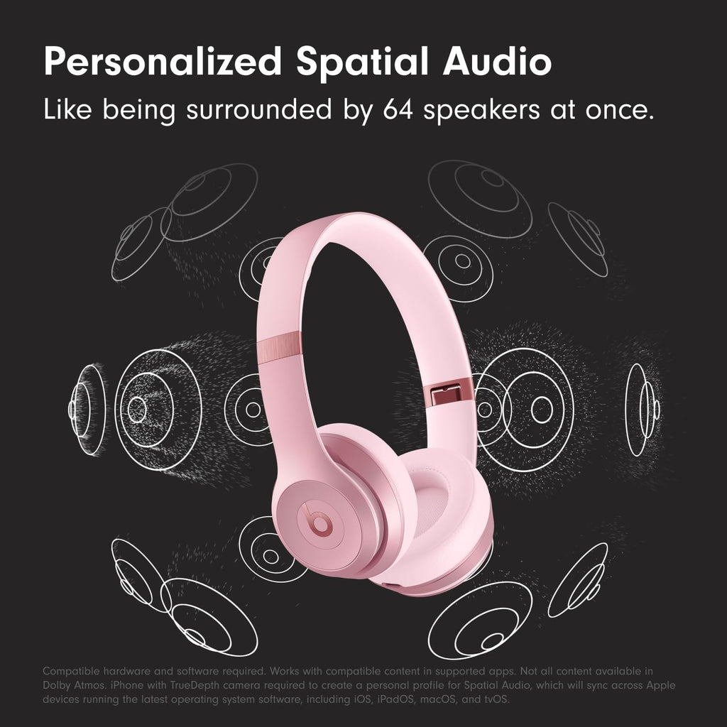 Beats Solo 4 with AppleCare+ for Headphones (2 Years) - Metallic Pink