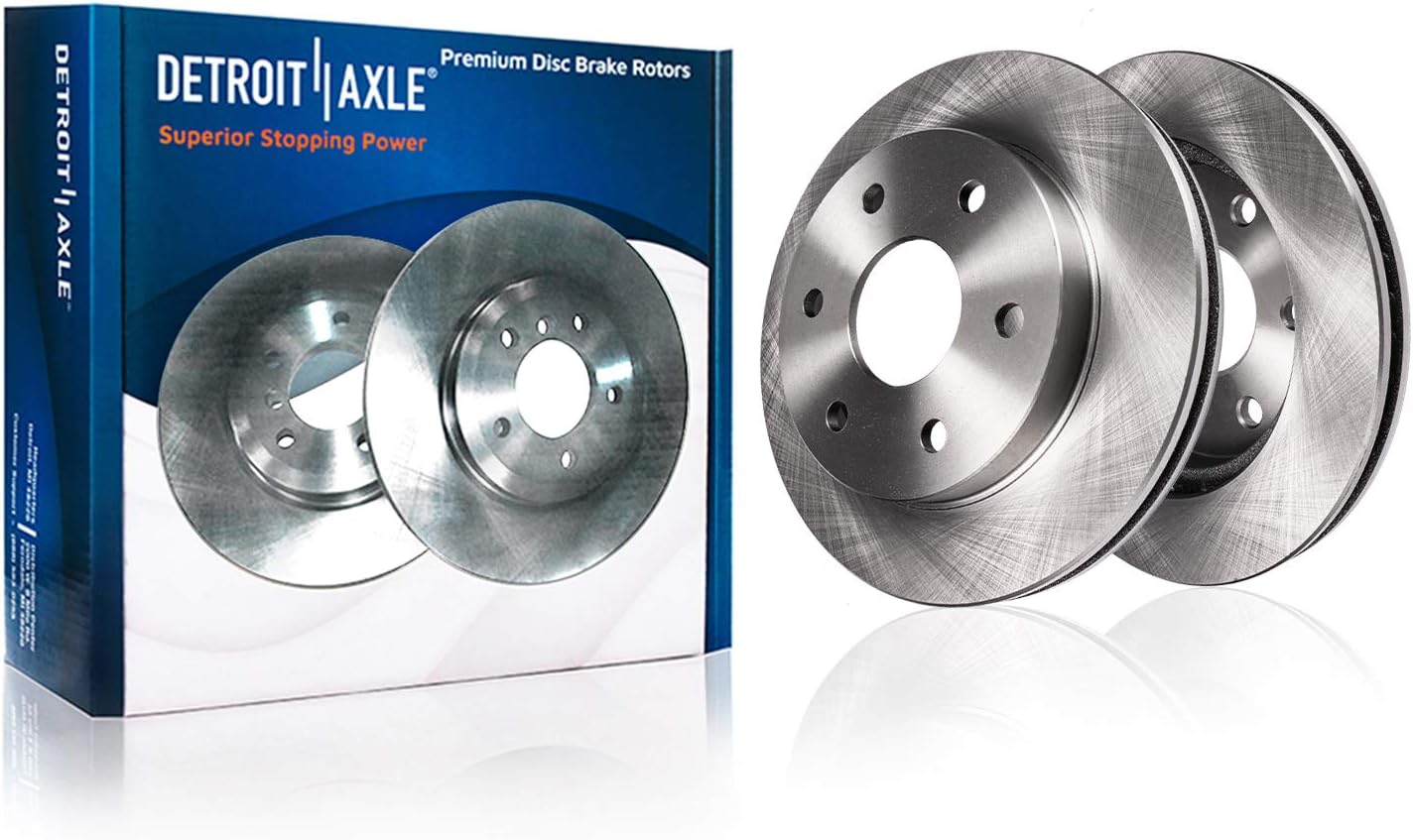 Detroit Axle - RWD Brake Kit for 2005-2008 Ford F-150 2006 2007 2008 Lincoln Mark LT Rear & Front Disc Brake Rotors Ceramic Brakes Pads w/Hardware Brake Calipers Replacement