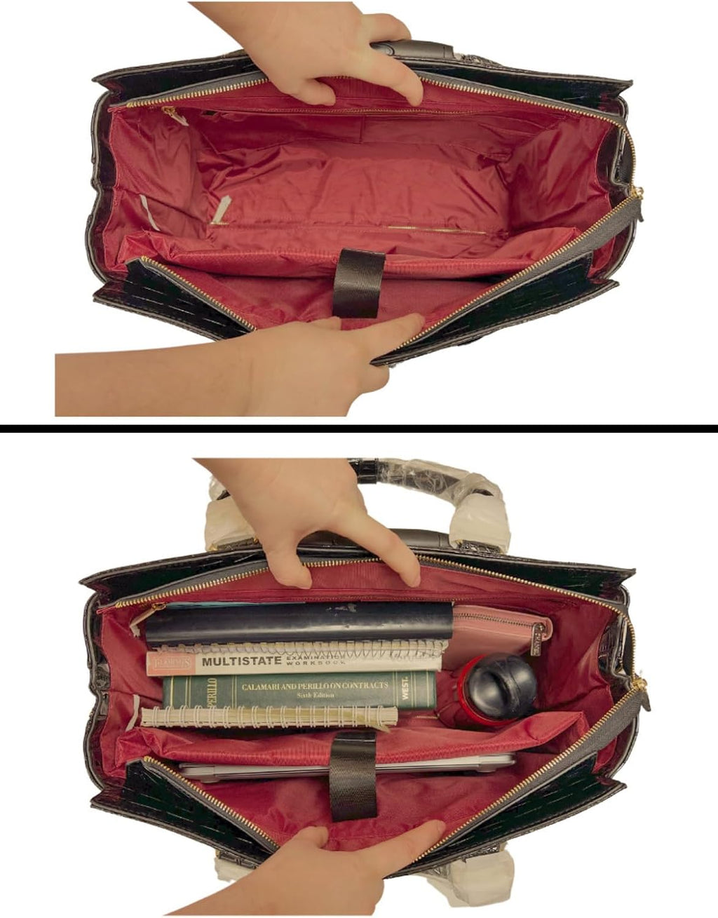 JKM & Company Rolling Laptop Bag for Women | Designer Wheeled Briefcase | Fits 13-17' Laptops | Office Travel Computer Case