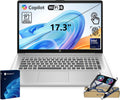 HP Pro Business Copliot AI Laptop PC, 17.3' Touchscreen, Intel Ultra 7 255U, 16GB DDR5, 2TB SSD, Wi-Fi 6, Webcam, Backlit Keyboard, Fingerprint Reader, Bundle with PCO Laptop Cooler