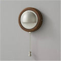 Wall Lamp E27 Bulb Made of Gold and Silver Wood with Switch, Living Room Staircase Hallway Light,Bathroom