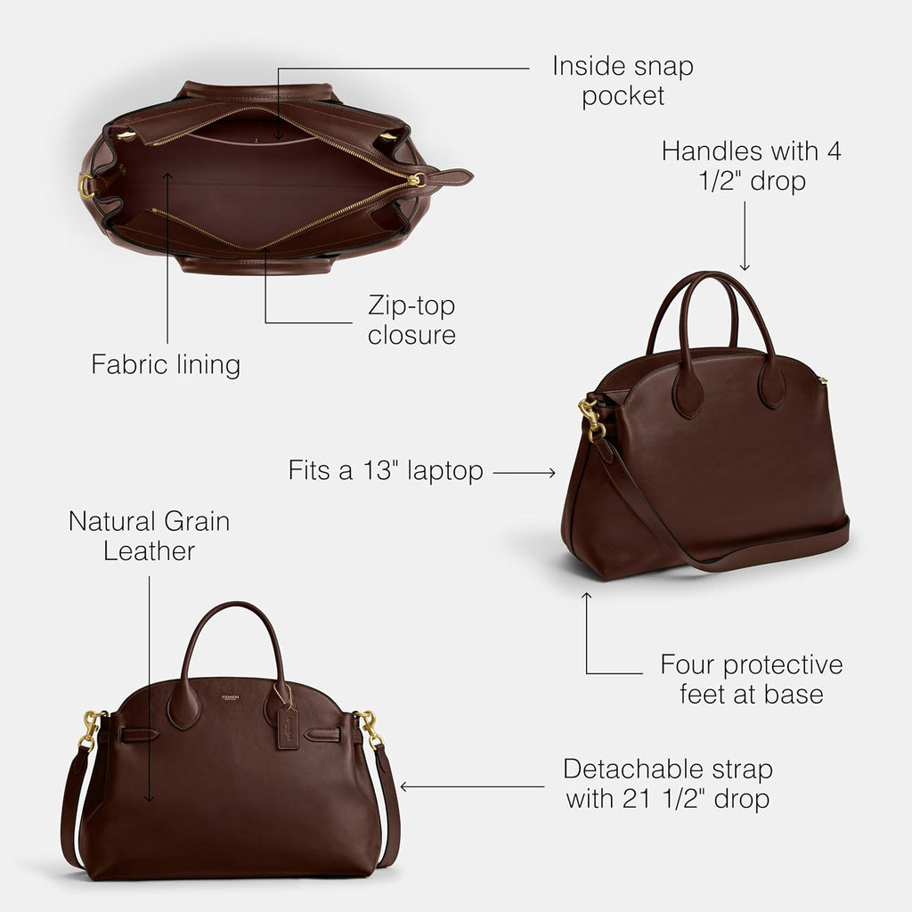 Coach Women's Suede Soft Empire Carryall 40 Tote
