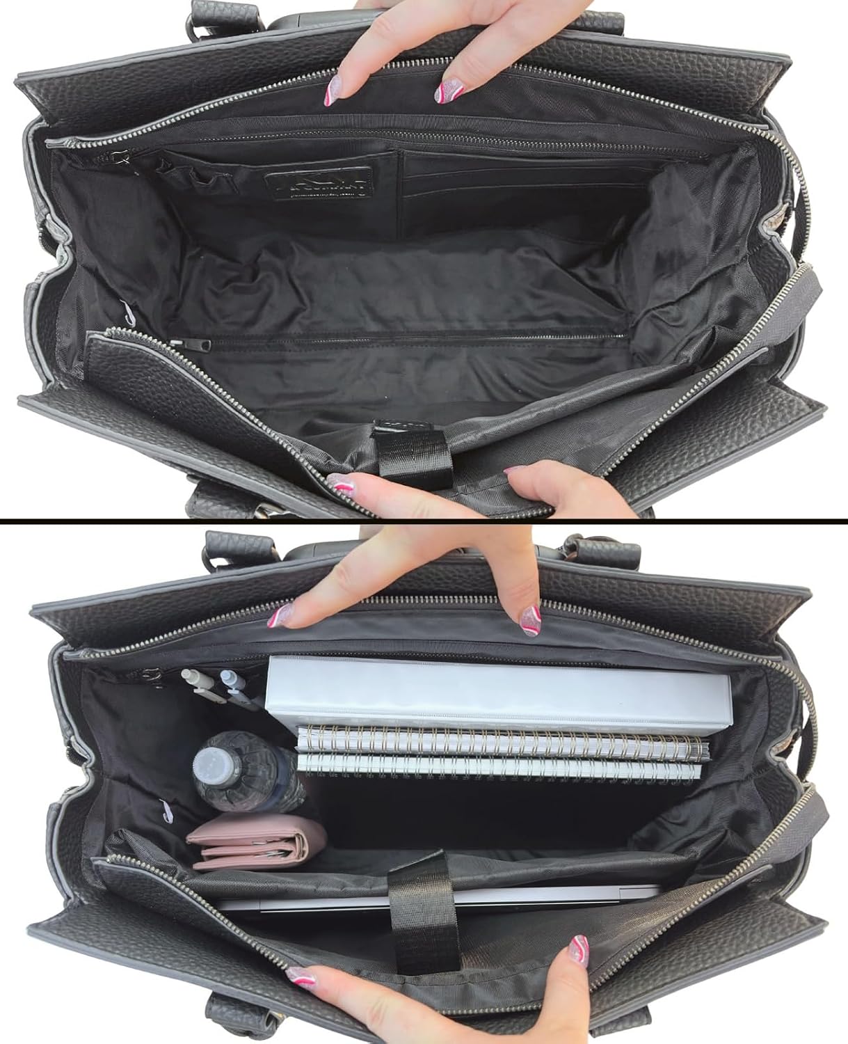 JKM & Company Rolling Laptop Bag Women, Rolling Briefcase for Women, 13'-17' Inch Laptop Bag with Wheels