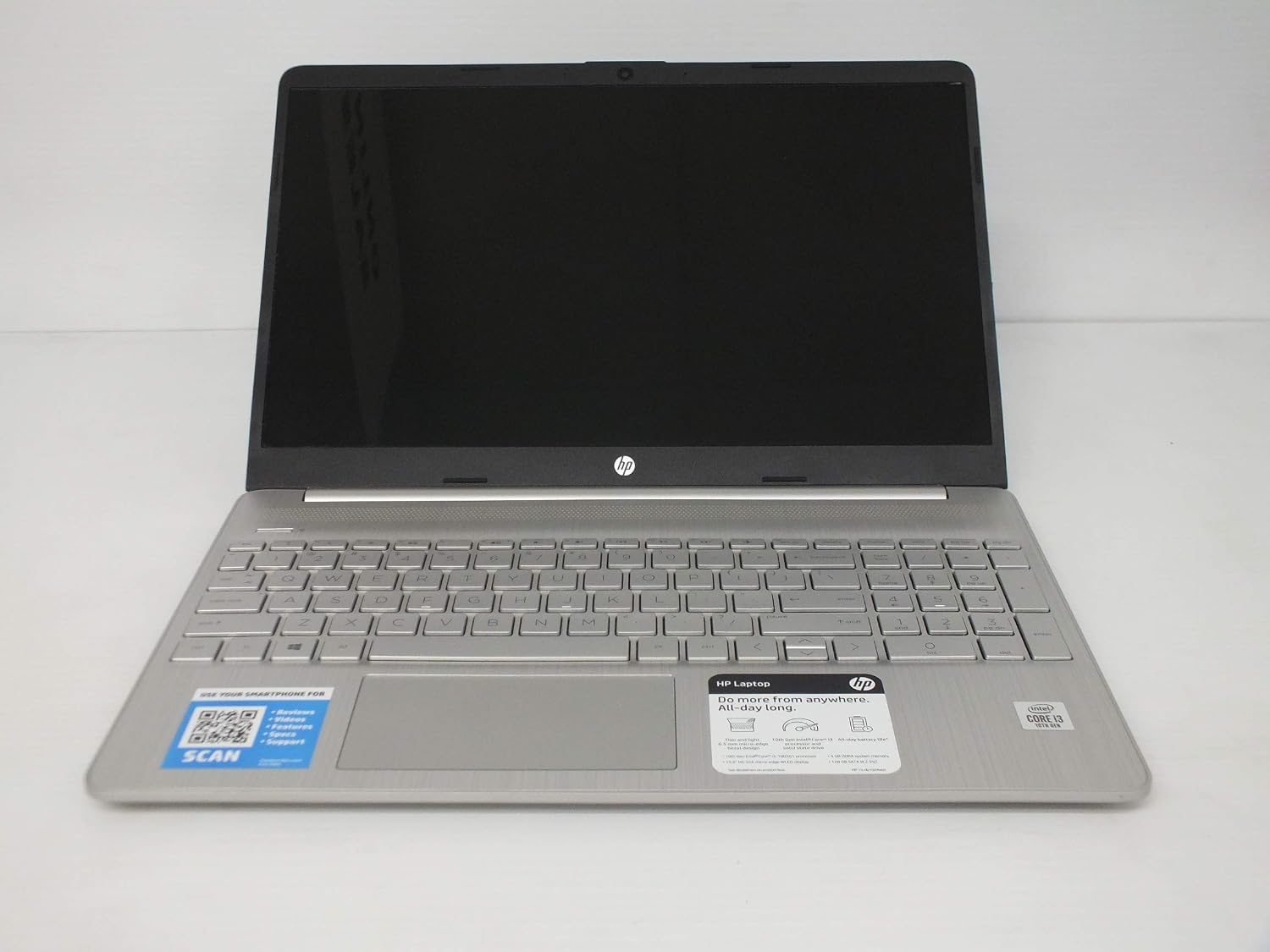 HP 15.6' HD Intel 10th Gen i3-1005G1 3.4GHz 4GB RAM 128GB SSD Webcam Windows 10 Laptop (1W830UA)