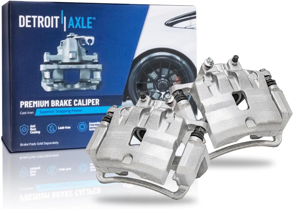 Detroit Axle - Front 2pc Brake Calipers for Chevrolet Camaro Saab 9-5 Buick LaCrosse Regal, 2 Disc Brake Calipers w/Bracket Replacement