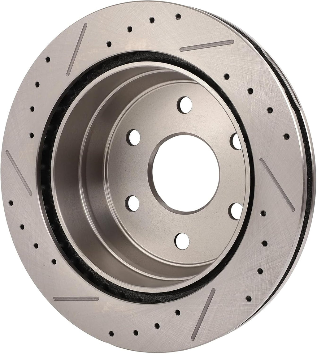 CCIYU D834 55084 Brake Kit Fit For Chevy For Avalanche 1500 2002-2006,For Silverado 1500 2001-2006,For Suburban 1500 2000-2006,For Tahoe 2000-2006, Rear Disc Brake Rotor and Pad Set 6PCS