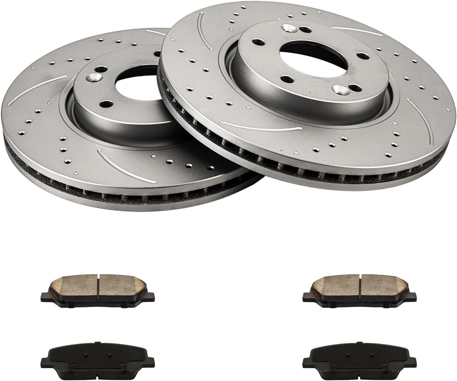 KAX Front Brake Kit for Hyundai Veloster 2013 2014 2015 2016, 11.81inch Brake Rotors Pads Kit, #31427+D1413 Front Brakes