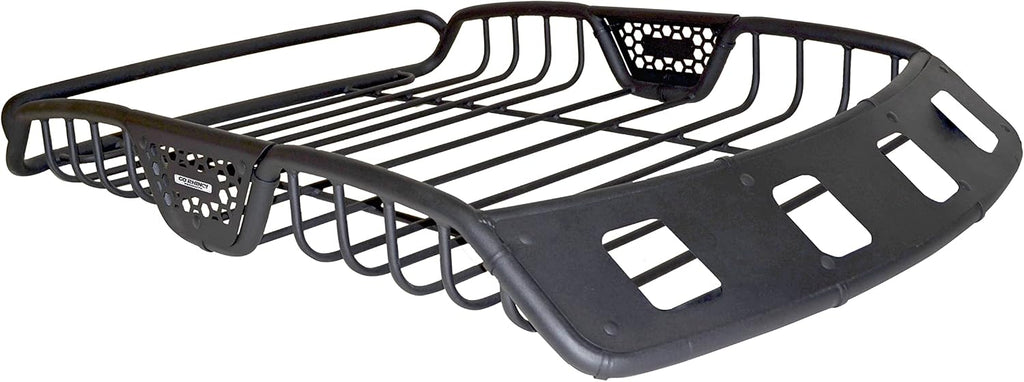 Go Rhino SR40 Roof Rack - Tubular Rack w/ 4X Light Mount Openings & Cross Bar Clamps | Mild Steel, Textured Black, L: 48' x W: 40' x H: 6' | 59045T