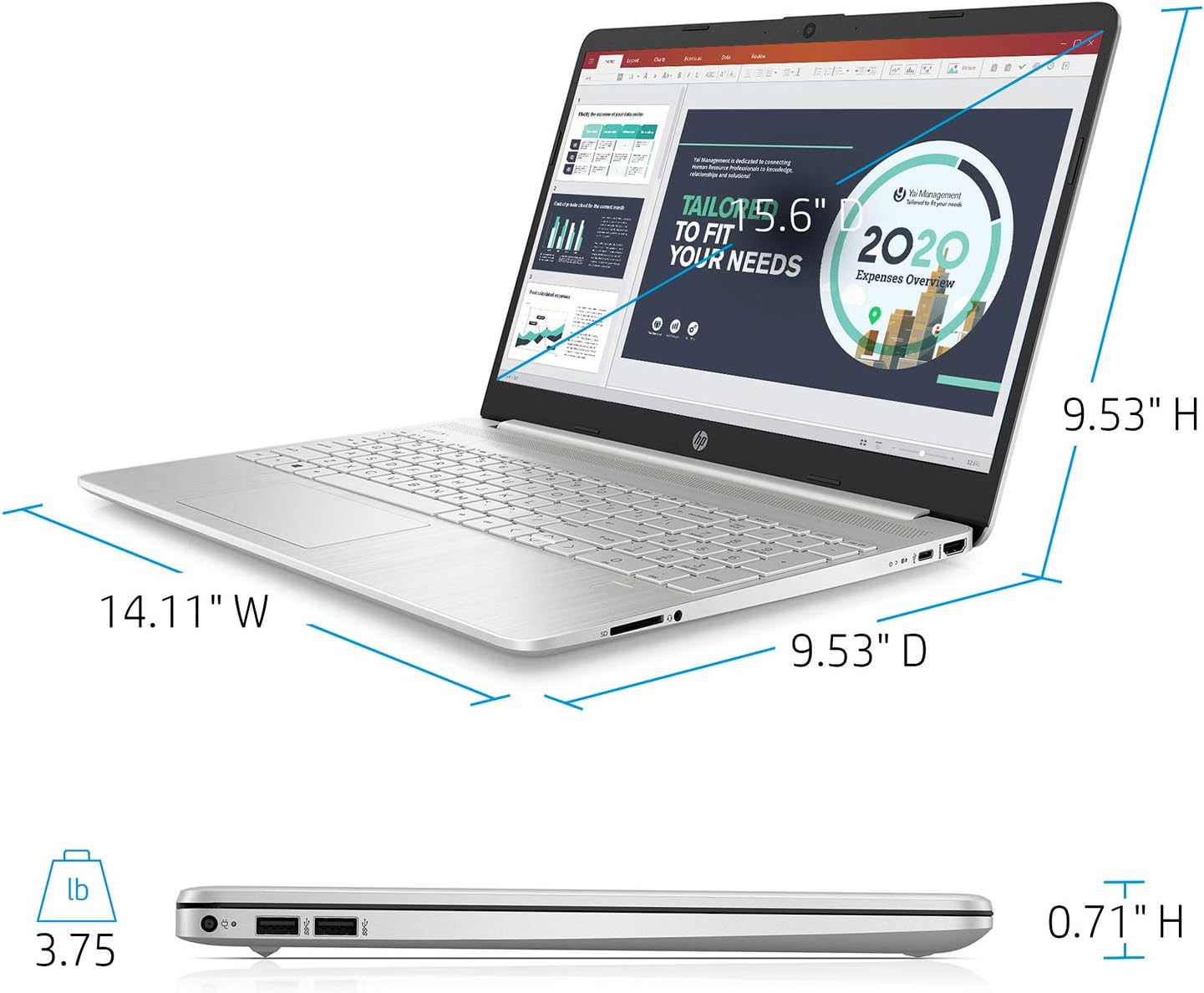 HP Business Laptop, 15.6' HD Touchscreen, Intel Core i3-1115G4 Processor (Up to 4.10 GHz), 8GB RAM, 256GB SSD, 11 Hr Battery Life, Micro-Edge, Anti-Glare Screen, Thin & Portable, Win 11