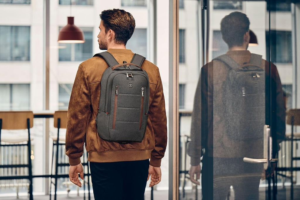 Wenger City Upgrade Laptop Backpack with Cross Body Day Bag 40.64 cm 16 Inches Grey