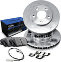 R1 Concepts Rear Brake Kit Fits 2018-2022 BMW 530e; 2017-2022 BMW 530i| Semi Met Pads, Blank Rotors| Hardware, Sensor Wire| 13.0' Rear