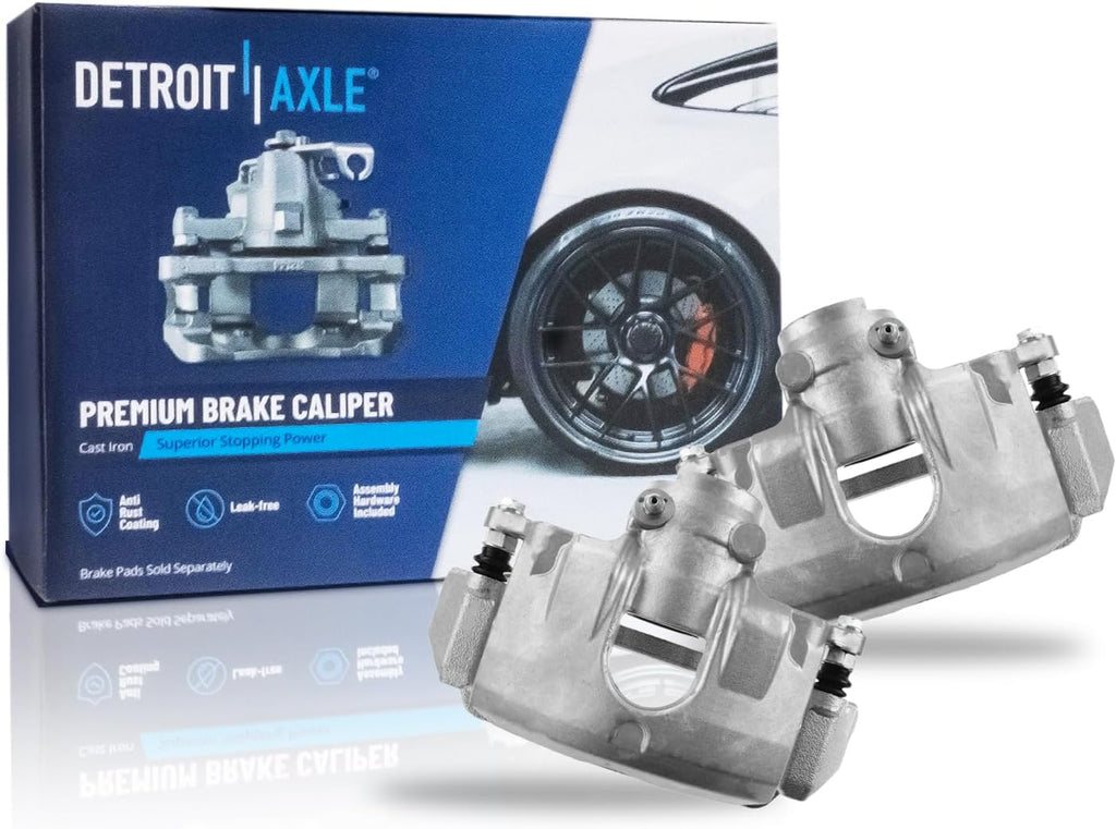Detroit Axle - Front Brake Calipers with Brackets Replacement for 2008 2009 2010 2011 Ford Focus 2.0L