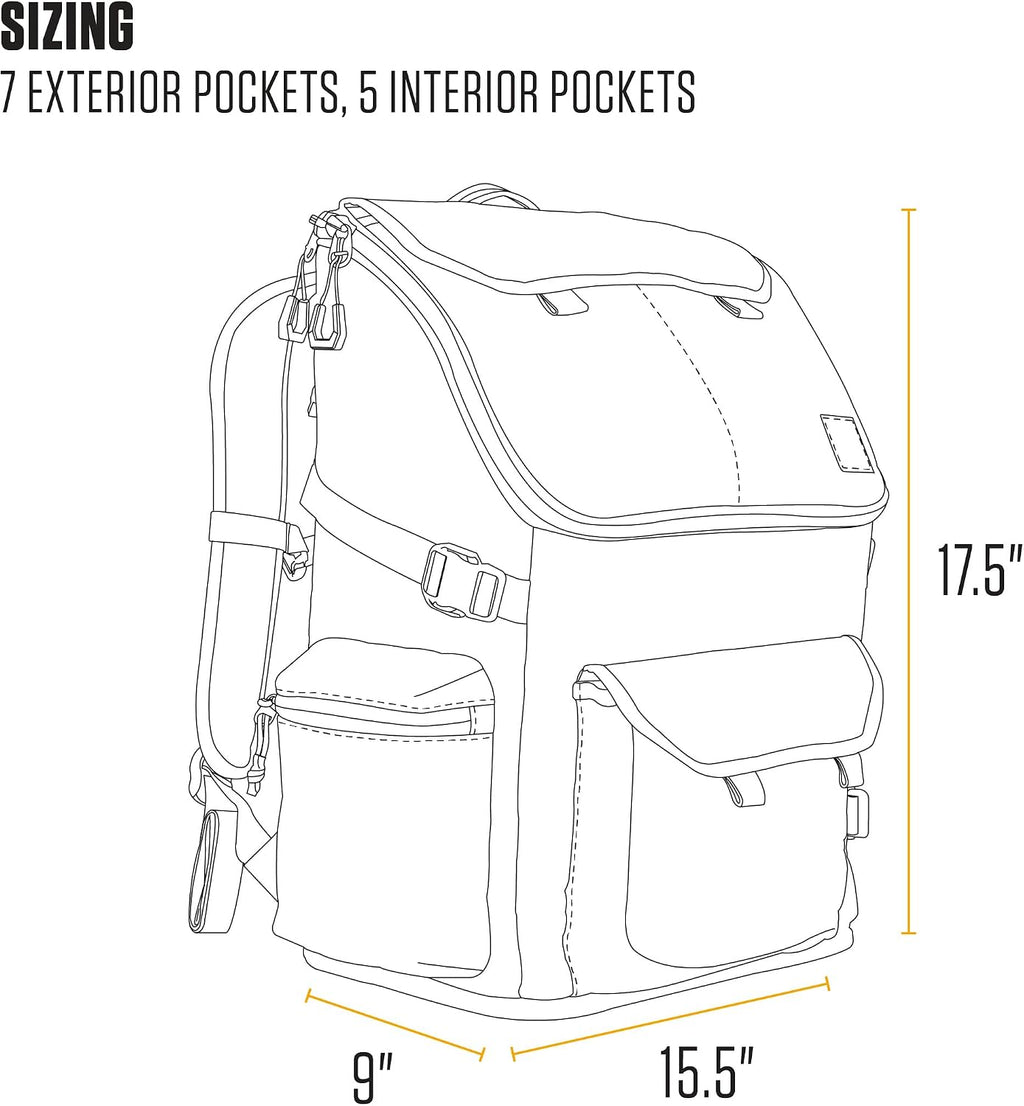 Carhartt 35L Nylon Workday Backpack, Durable Water-Resistant Pack with 15' Laptop Sleeve and Adjustable Shoulder Straps, Carhartt Brown