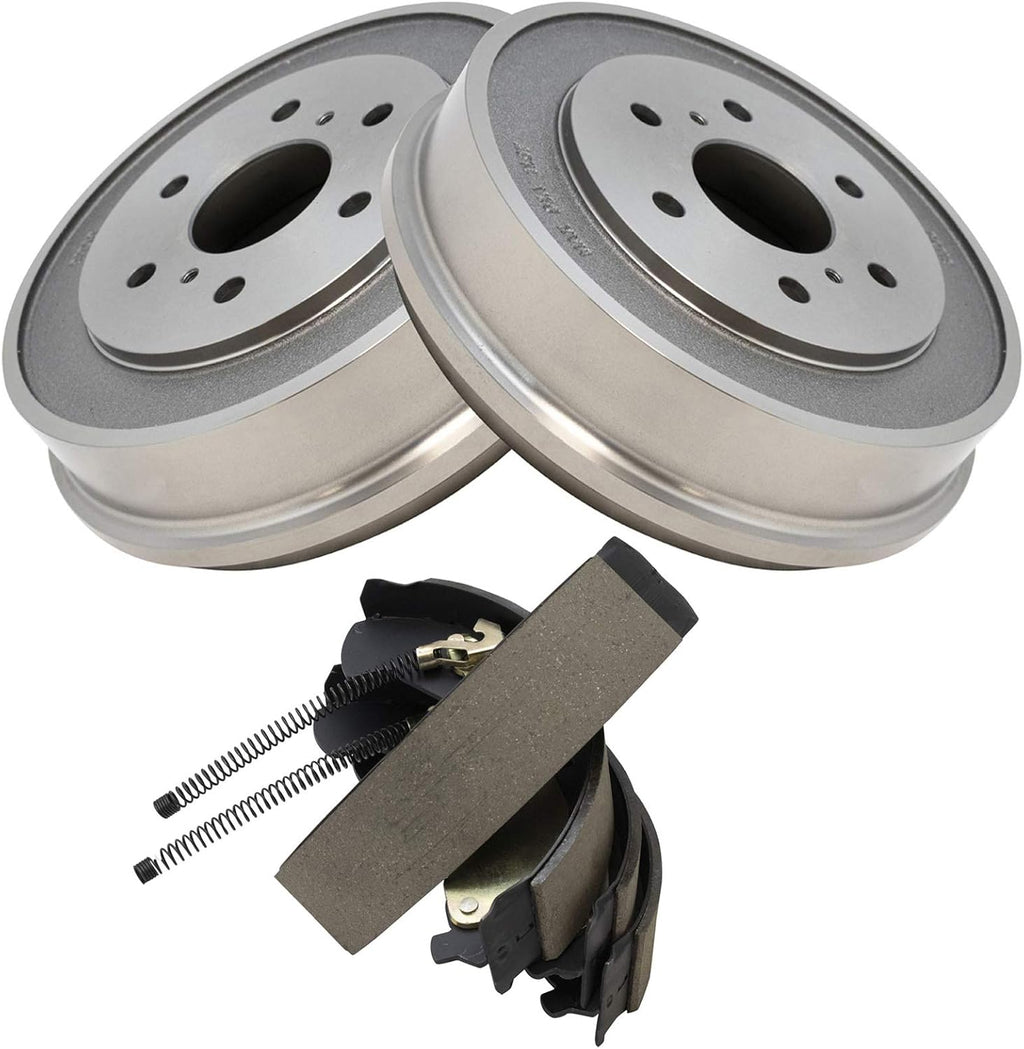 TRQ Rear Brake Drum and Shoe Kit for Chevrolet GMC | for 2005-2008 Chevrolet Silverado 1500 2007 Chevrolet Silverado 1500 Classic 2005-2008 GMC Sierra 1500 +1 more