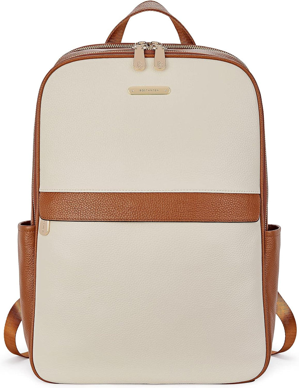 BOSTANTEN Genuine Leather 15.6 inch Laptop Backpack Purse for Women College Casual Backpack Travel Bag