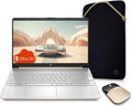 HP 15.6' Everyday Laptop, AMD Efficient Dual-Core Processor, 8GB RAM, 128GB SSD, USB-C, SD Card Reader, HDMI, Wi-Fi & Bluetooth, Long Battery Life, Windows 11 with 1 Year Microsoft 365, Gold