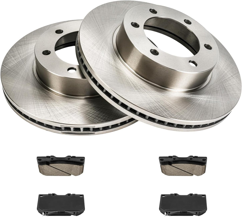 KAX Front Brake Kit for Toyota Tundra 2000-2003, Sequoia 2001-2003, 12.55inch Brake Rotors Pads Kit, #31267+D812 Front Brakes