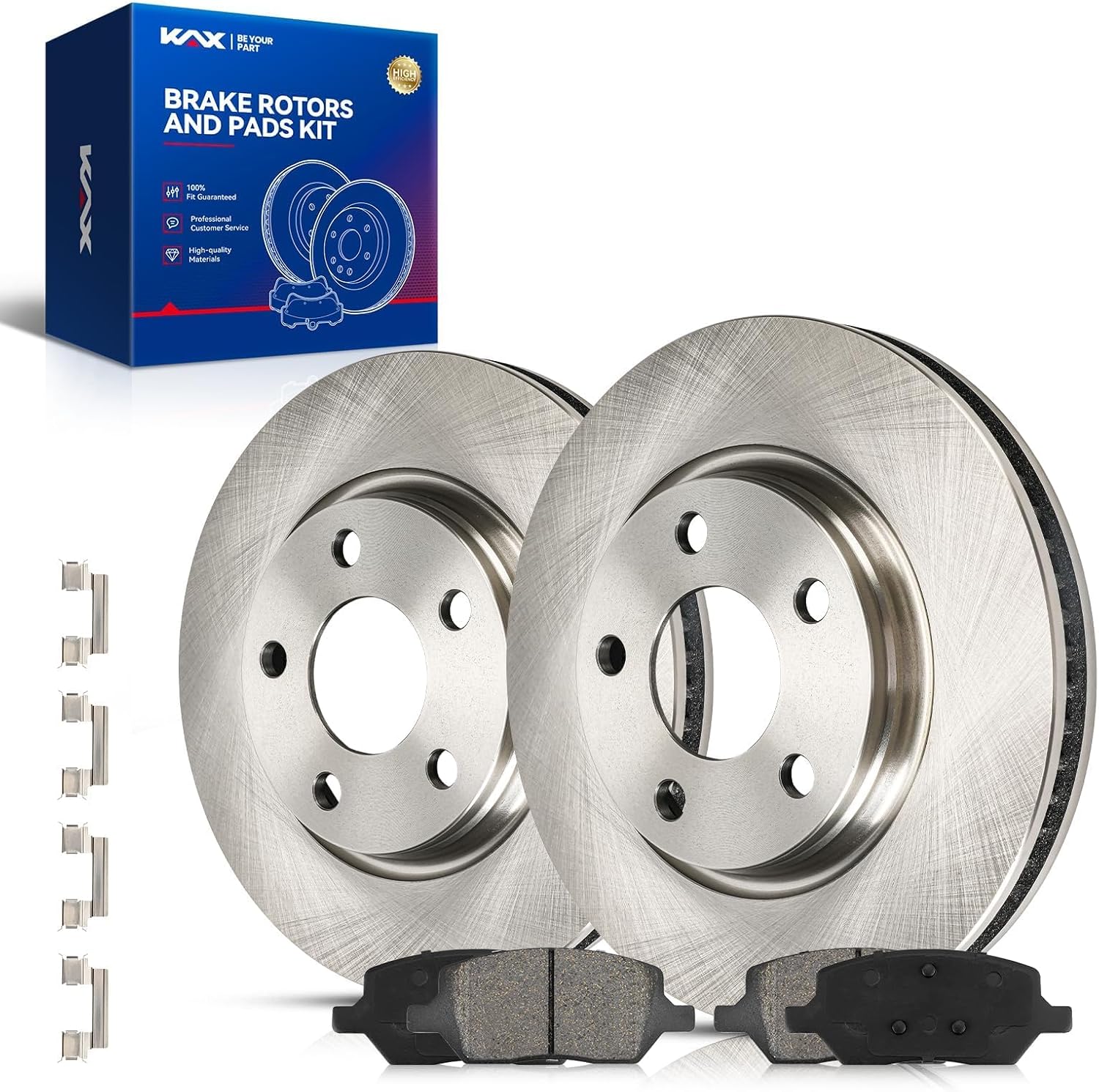 KAX Front Brake Kit for Buick LaCrosse 2005-2009, Terraza 2005, Pontiac Grand Prix 2005-2008, Montana 2005, Chevrolet Uplander 2005, Saturn Relay 2005, 11.7inch Brake Rotors Pads Kit, #55087+D1075