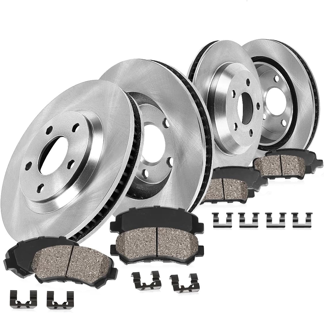 Callahan Brake Parts Front and Rear Brake Kit For BMW X3 2011-17 | BMW X4 2015-18 - Disc Rotors with Ceramic Brake Pads + Sensors & Hardware, EBYK028013