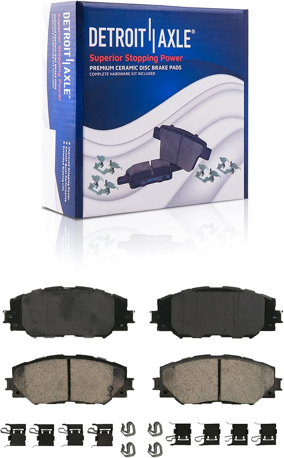 Detroit Axle - Front Brake Kit for Toyota Matrix Corolla Scion xD Pontiac Vibe Disc Rotors Brake Pads Right Brake Caliper Replacement