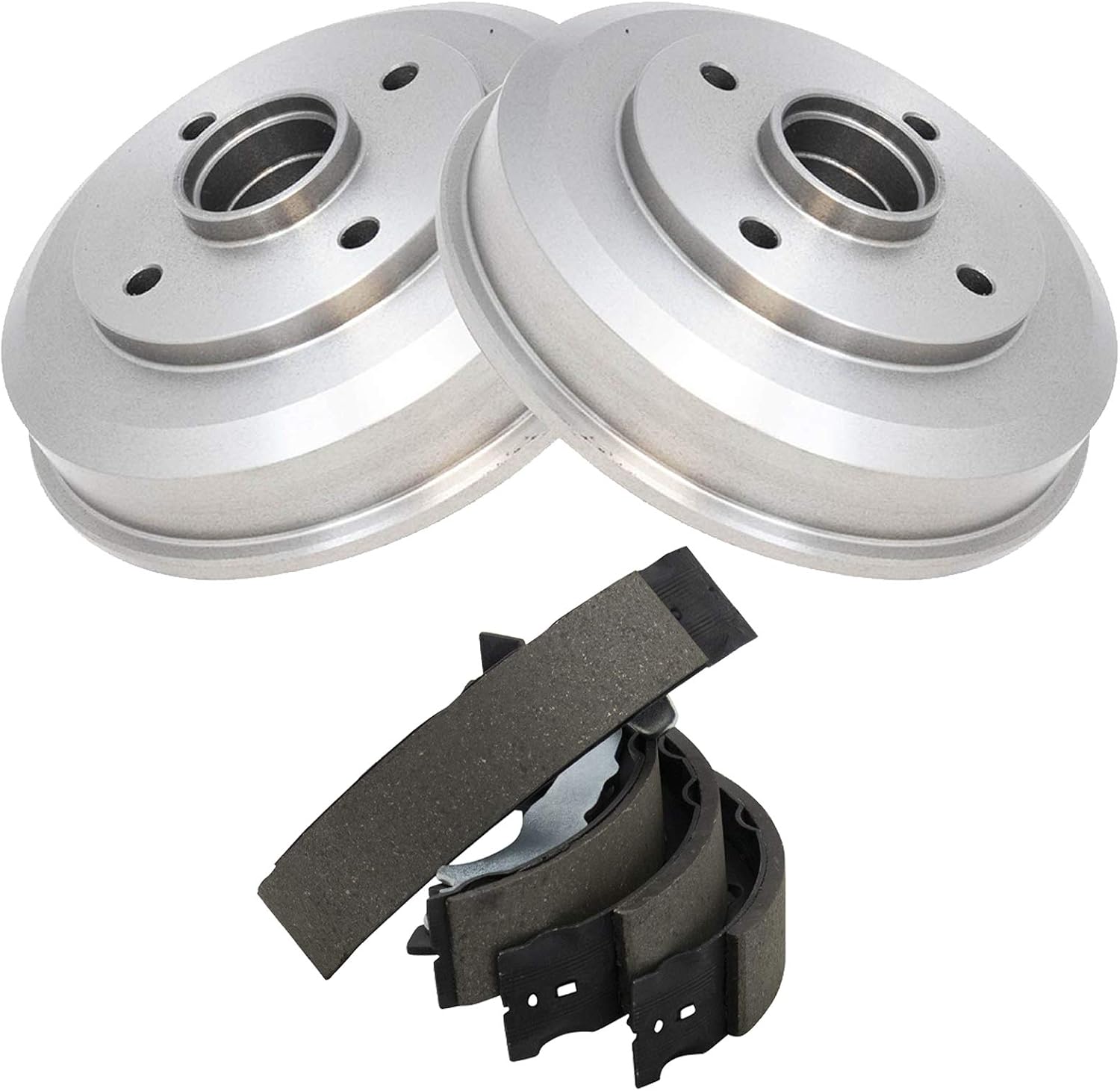 TRQ Rear Brake Shoe & Drum Kit for 2000-2008 Ford Focus