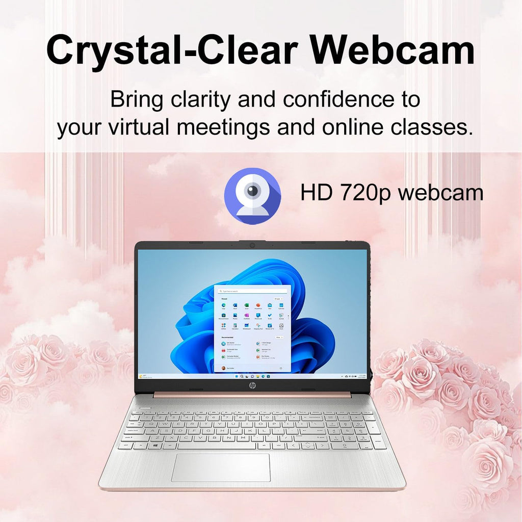 HP 15.6' Laptop Computer for Business & Student | AMD High-Performance CPU | 16GB RAM | 512GB SSD | Up to 9 Hours Battery Life | Fast Wi-Fi & Bluetooth | WOWPC USB