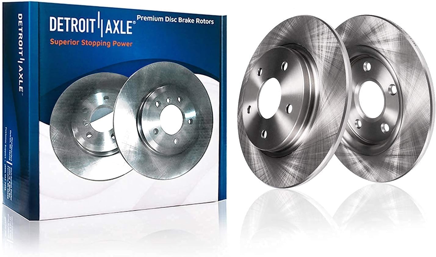 Detroit Axle - REAR Brake Kit for Ford 09-19 Flex 10-19 Taurus 11-12 Edge Lincoln MKX 09-12 MKS, Disc Brake Rotors Ceramic Brakes Pads Replacement Wheel Bearing Hubs Lug Nuts: 12.99' inch Rotor