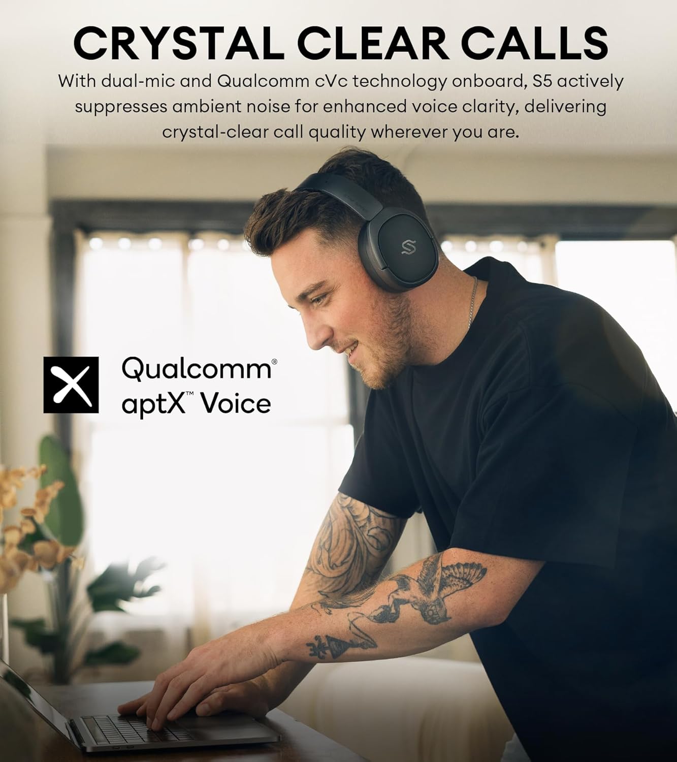 Edifier STAX Spirit S5 Wireless Planar Magnetic Headphones, Snapdragon Sound, aptX Adaptive, Hi-Res Audio (LDAC LHDC), Bluetooth 5.4, Dual-Mic CVC Tech, 80H Playback & Fast Charging (Renewed)