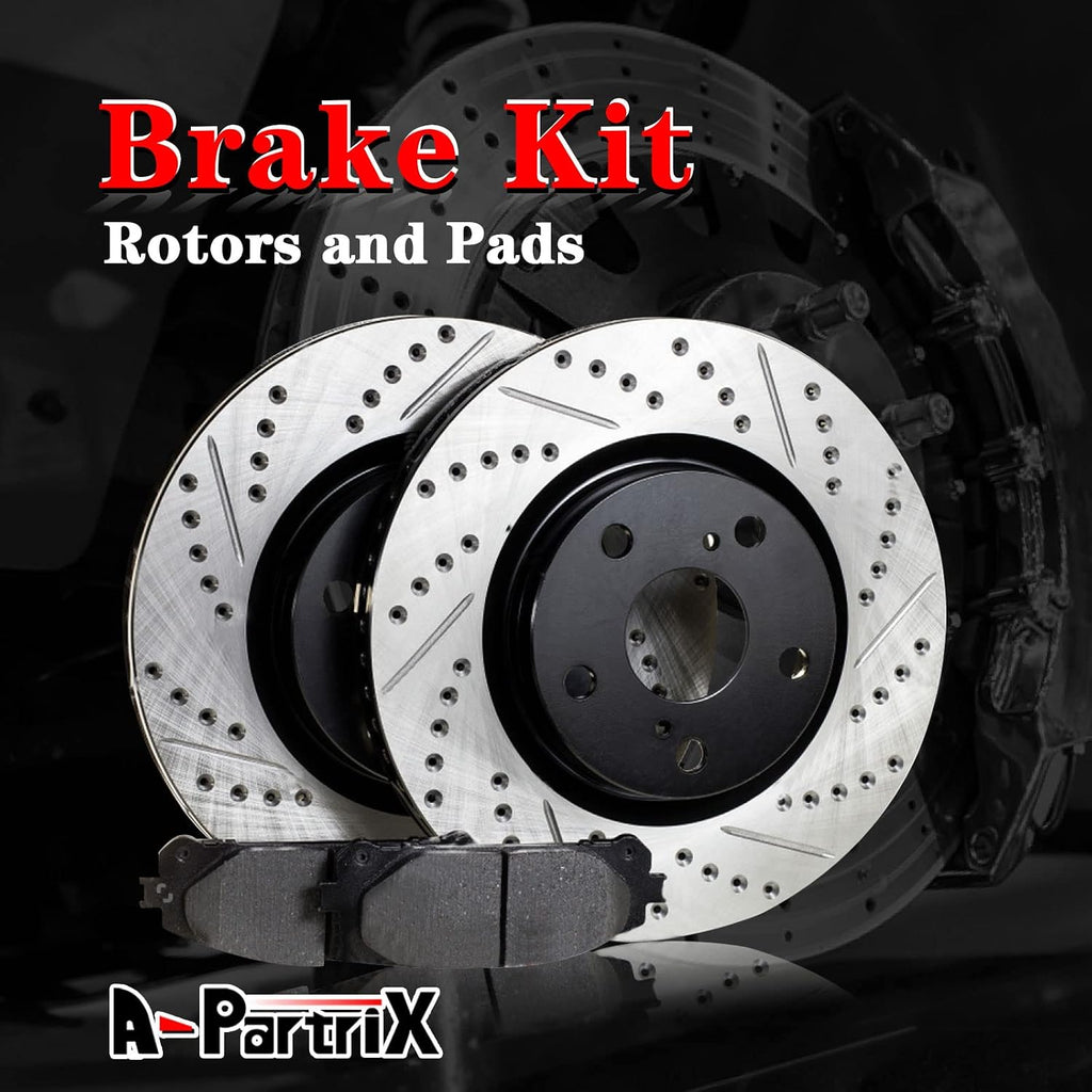 Brake Pads and Rotors Kit - Rear Brakes and Rotors, Replacement Brake Kit fits Chevy Silverado 1500 2004-2004 fits Chevrolet Silverado 2500 1999-2004 fits Chevy Silverado 2500 1999-2004