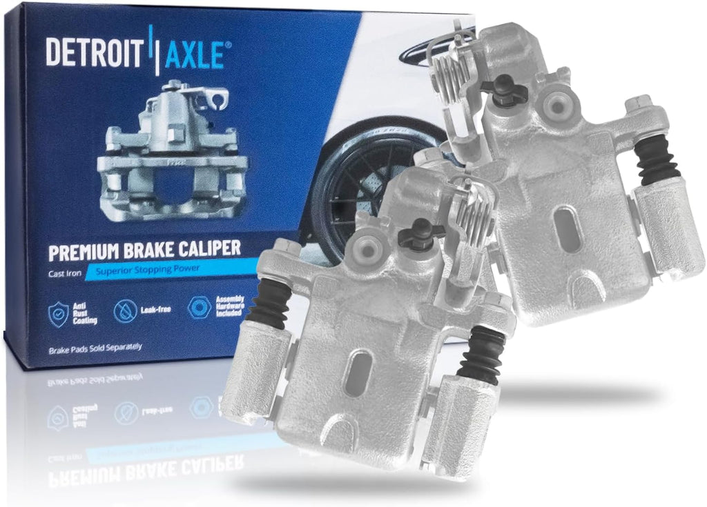 Detroit Axle - Pair Rear Brake Calipers for 1994 1995 Hyundai Elantra [Casting No. BC 140011/141011], Disc Brake Calipers with Brackets Replacement