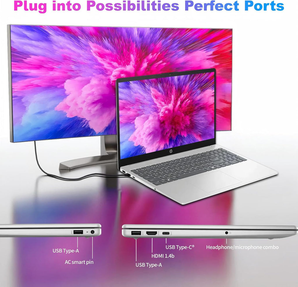 HP 15.6' FHD Touchscreen Business Laptop, Intel 10-Core i7-1355U(up to 5 GHz), 32 GB RAM, 1 TB SSD, Intel Iris Xe GPU, Wi-Fi 6, Camera, HDMI, Copilot, Long Battery Life, Windows 11 Pro, w/Accessories