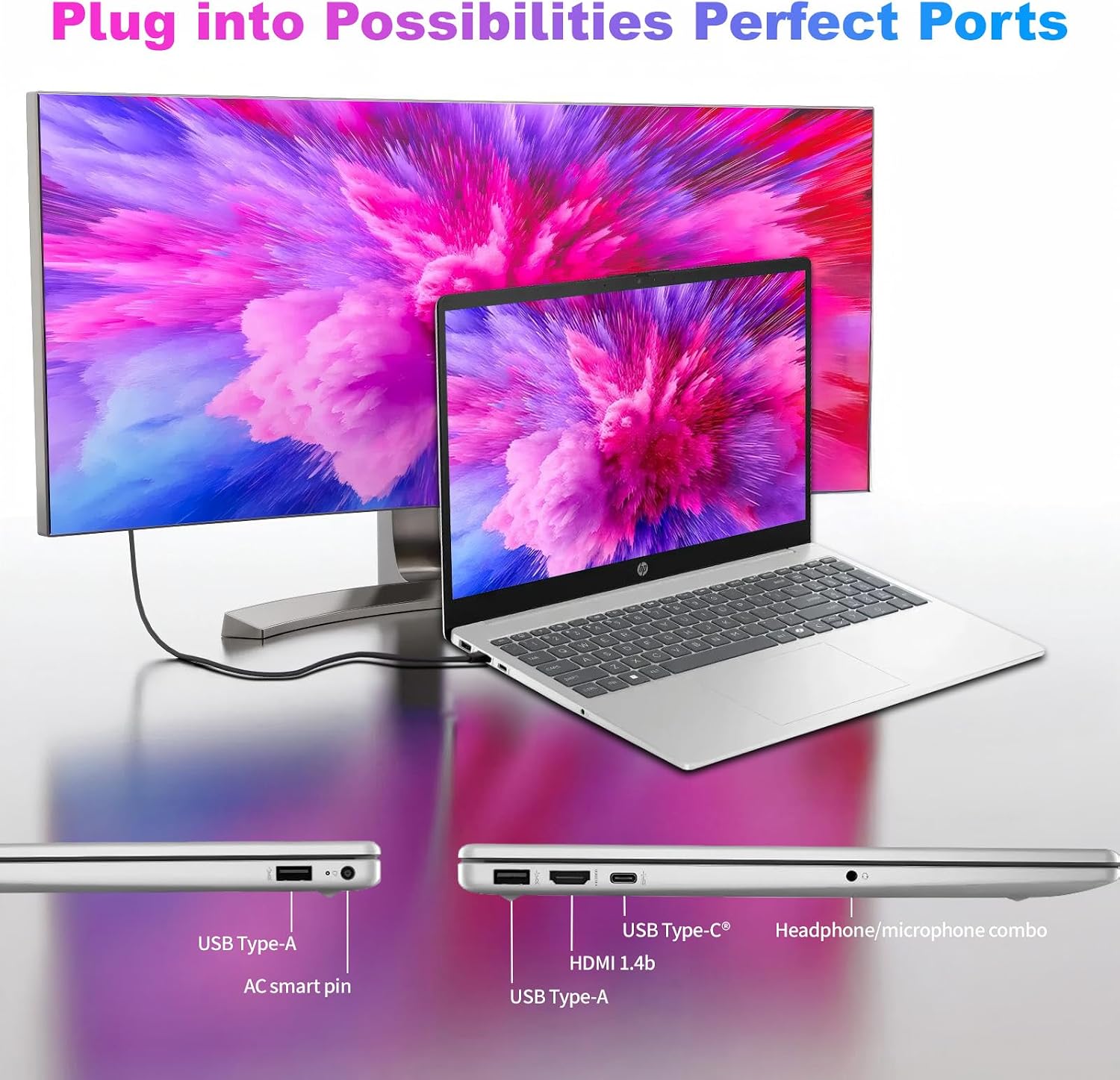 HP 15.6' FHD Touchscreen Business Laptop, Intel 10-Core i7-1355U(up to 5 GHz), 32 GB RAM, 1 TB SSD, Intel Iris Xe GPU, Wi-Fi 6, Camera, HDMI, Copilot, Long Battery Life, Windows 11 Pro, w/Accessories