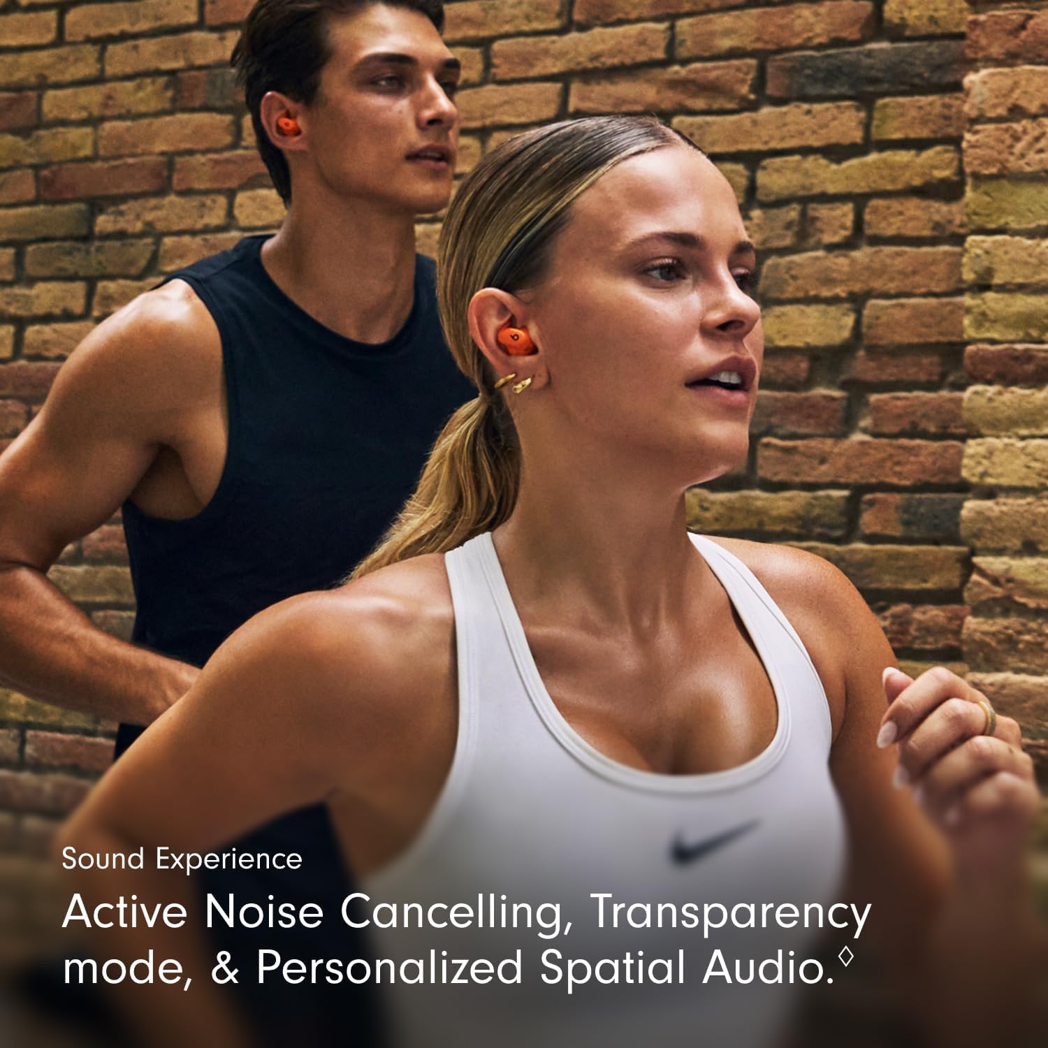 Beats - Powerbeats Fit - Wireless Noise-Cancelling Workout Earbuds with Ultimate Secure Fit with AppleCare+ (2 Years)- Spark Orange
