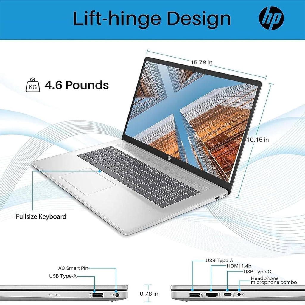 HP-Laptops Touchscreen-17inch - Windows 11 - Stylus Pen - AMD Ryzen 5 7530U - College Students Business - 2024 Computadoras Laptop en oferta - Wi-Fi 6 - Large Screen (64GB RAM |1TB PCIe SSD)