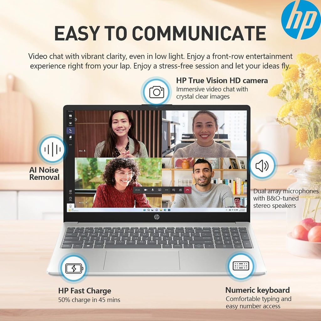 HP 15.6 Laptop Touchscreen Computer, Intel 10-Core i5, Touch Screen Laptop 15 Inch, 64GB RAM 2TB SSD, Windows 11 Pro, 10-Key Number Pad, Killer Wi-Fi 6E