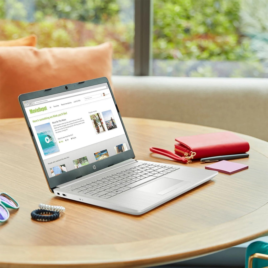 HP 14' Touchscreen Laptop, AMD Efficient Processor, 4GB RAM, 64GB eMMC, HD Touch Display, Windows 11, Wi-Fi, Bluetooth, HDMI, Webcam, Lightweight & Portable, Great for Study & Everyday Use