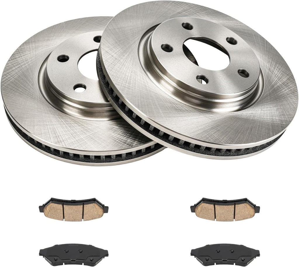KAX Front Brake Kit for Buick LaCrosse 2005-2009, Terraza 2005, Pontiac Grand Prix 2005-2008, Montana 2005, Chevrolet Uplander 2005, Saturn Relay 2005, 11.7inch Brake Rotors Pads Kit, #55087+D1075