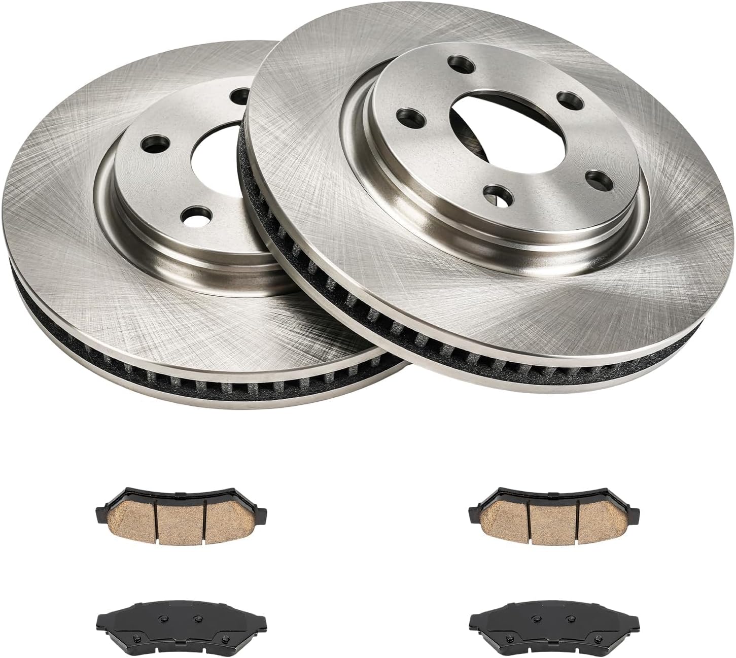 KAX Front Brake Kit for Buick LaCrosse 2005-2009, Terraza 2005, Pontiac Grand Prix 2005-2008, Montana 2005, Chevrolet Uplander 2005, Saturn Relay 2005, 11.7inch Brake Rotors Pads Kit, #55087+D1075
