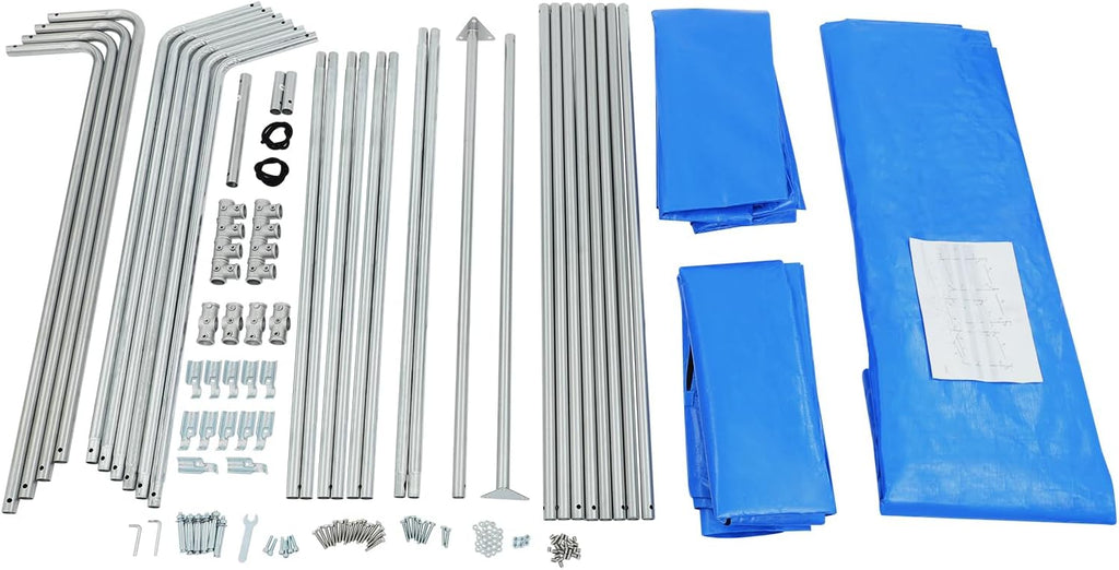 6x10x6 FT Outdoor Storage Shelter Carport, Portable Storage Tent with Roll-up Door, Waterproof Outdoor Carport for Bike, Lawn Mower, ATV Storage (Blue)